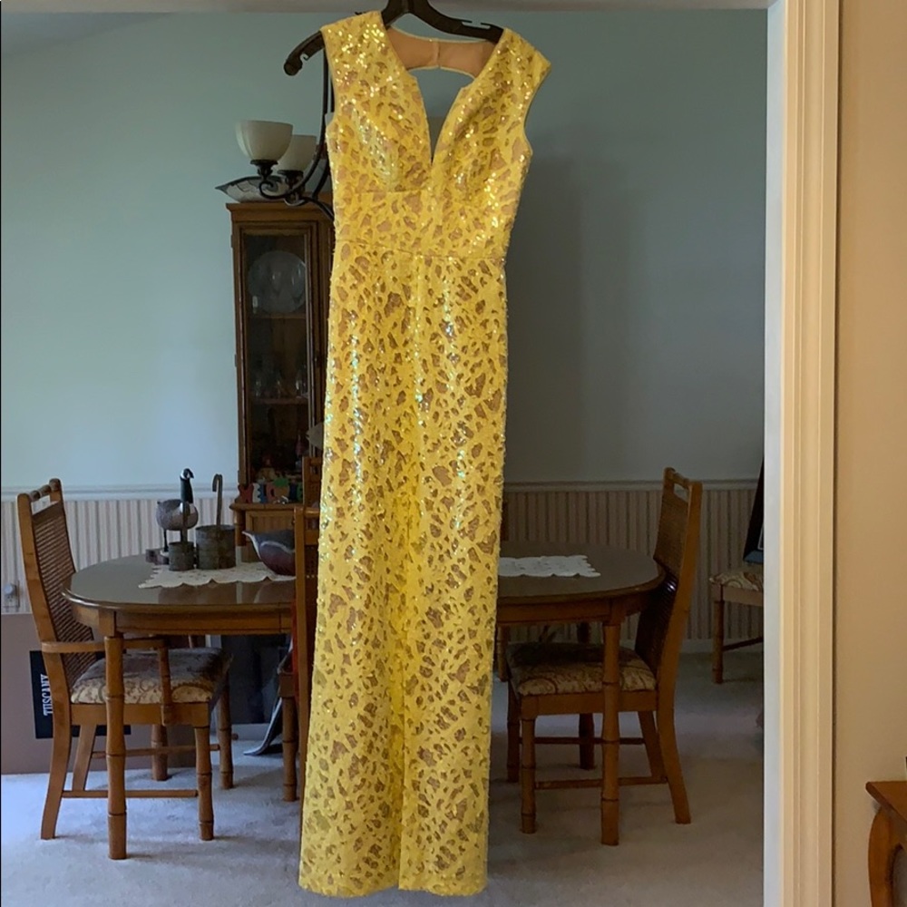 BCBG Yellow Formal Dress